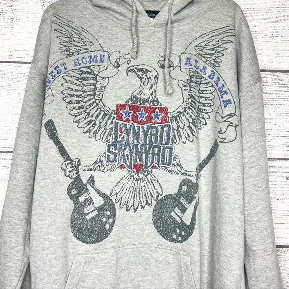 Lynyrd Skynyrd Gray Hoodie Sweatshirt Men’s Size XXL Winterland Classic Rock - Picture 2 of 10